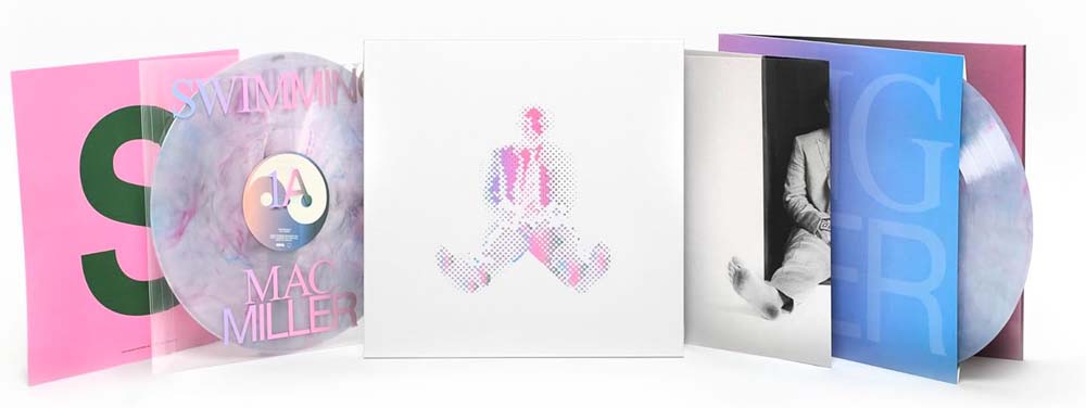 Mac Miller Swimming Vinyl LP Clear, Blue & Pink Marble Colour 2023