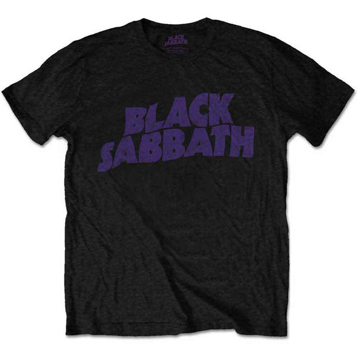 Black Sabbath Wavy Logo Vintage Black XX-Large T-Shirt