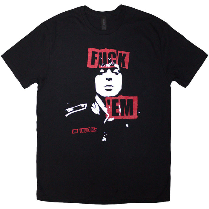 The Libertines Slogan Black Large T-Shirt