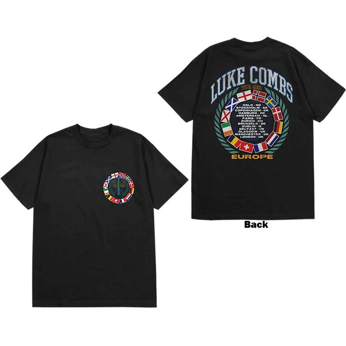 Luke Combs Tour '23 Flag Black X-Large T-Shirt