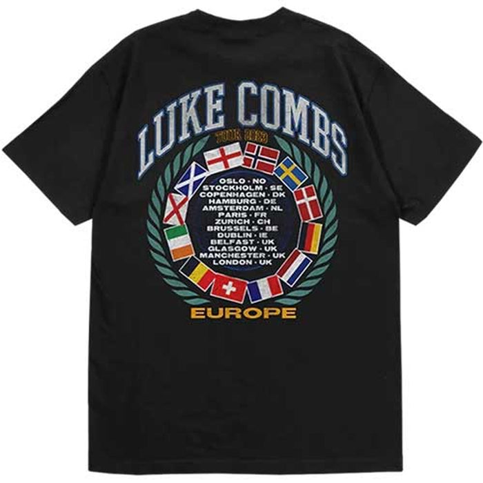 Luke Combs Tour '23 Flag Black XX-Large T-Shirt
