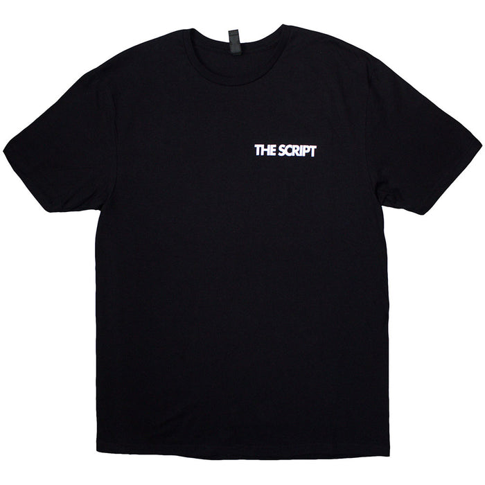 The Script Satellites & Pocket Logo Black Small Unisex T-Shirt