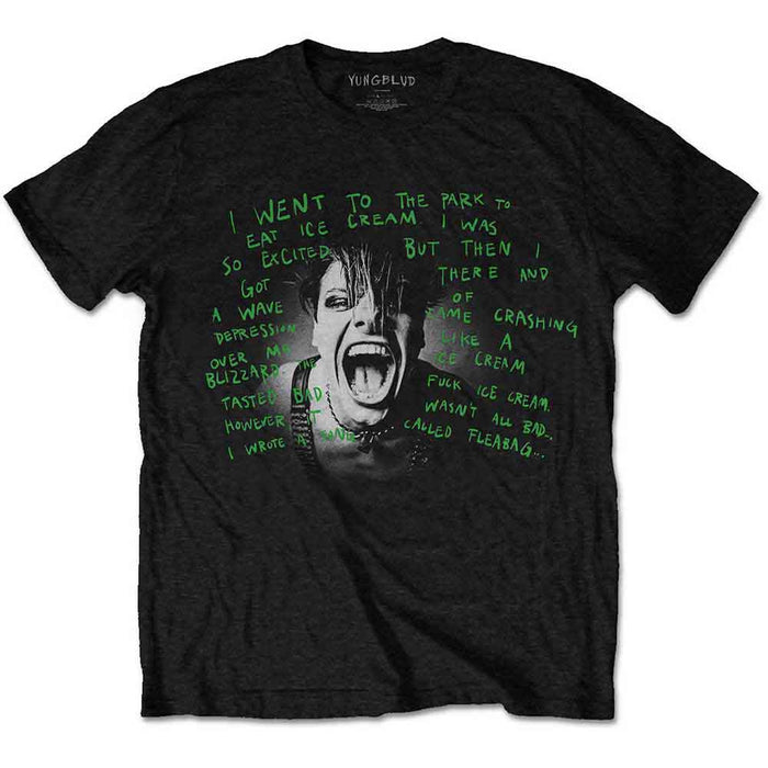 Yungblud Lyric Photo Black Small T-Shirt