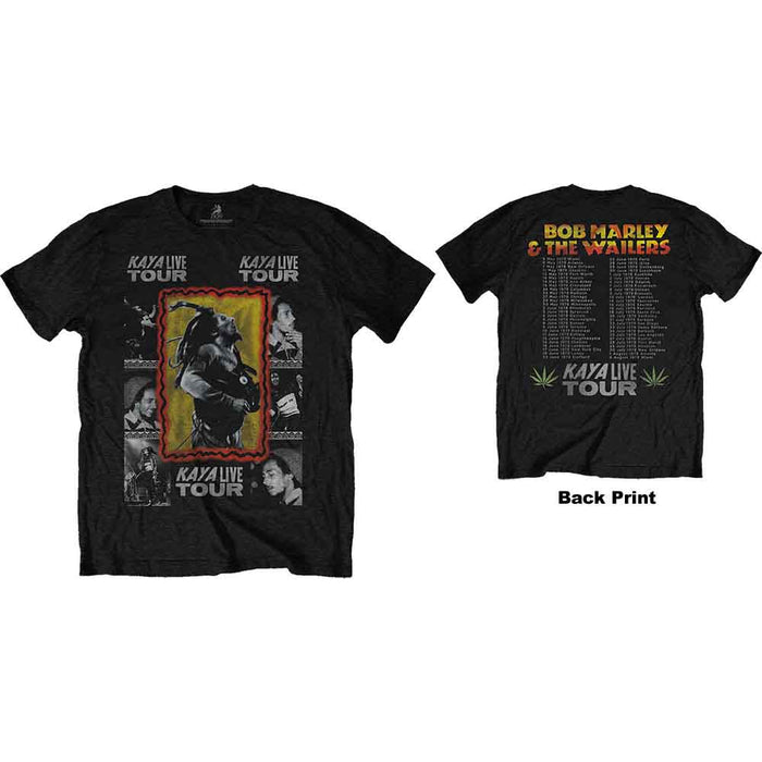 Bob Marley Kaya Tour Black Small T-Shirt