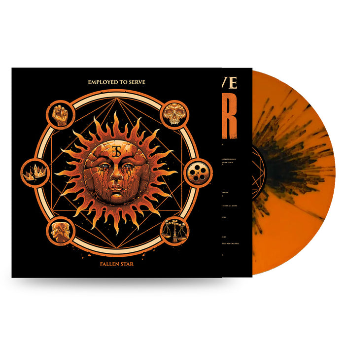 Employed To Serve Fallen Star Vinyl LP Orange Base w/Black Splatter Colour 2025