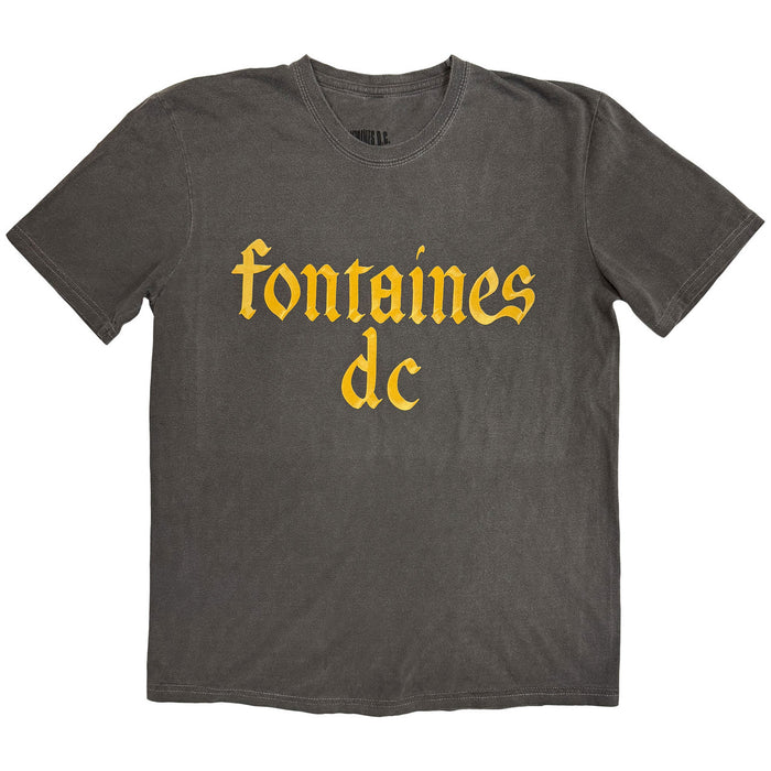 Fontaines D.C. Gothic Logo Charcoal X-Large T-Shirt