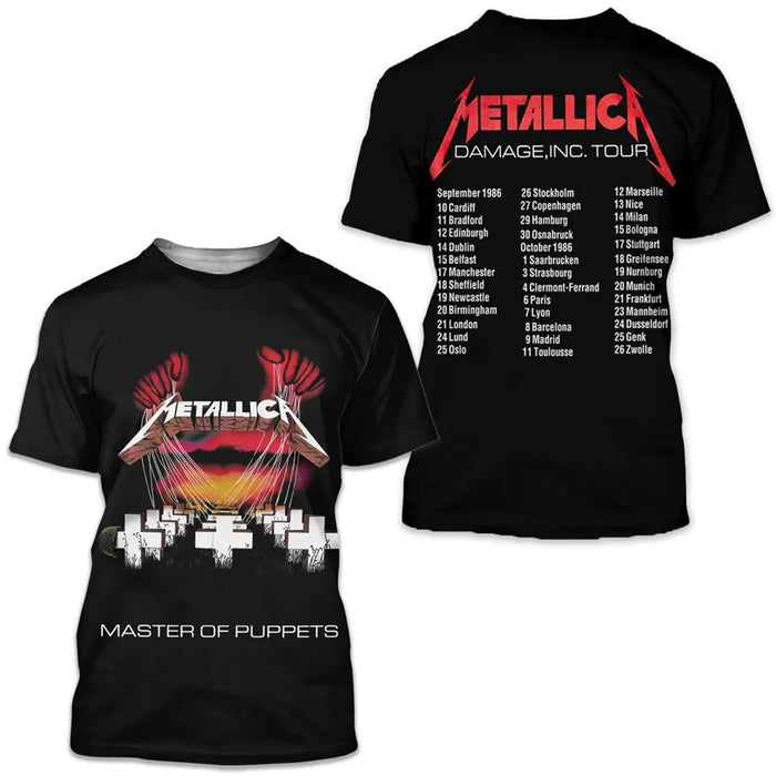 Metallica Master of Puppets European Tour '86 Black Medium T-Shirt