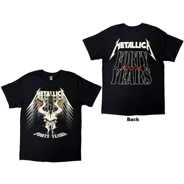 Metallica 40th Anniversary Forty Years Black Small T-Shirt