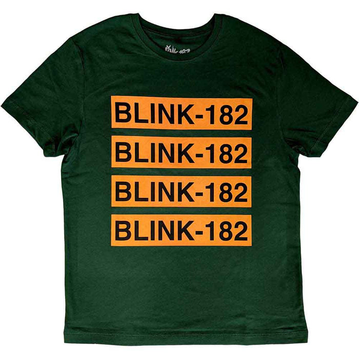 Blink-182 Logo Repeat Green Medium T-Shirt