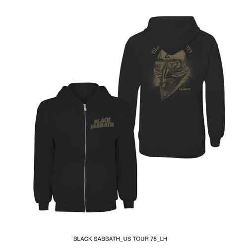Black Sabbath Tour 1978 Medium Zipped Hoodie