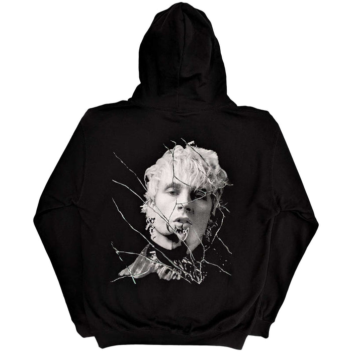 Machine Gun Kelly Cracked Glass Black XXL Unisex Hoodie
