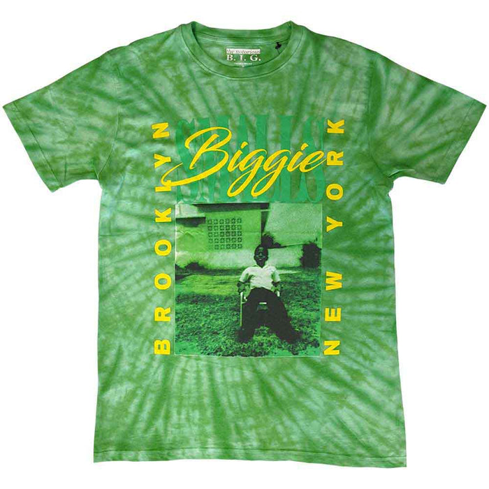 Biggie Smalls 90's New York City Wash Green XX-Large T-Shirt
