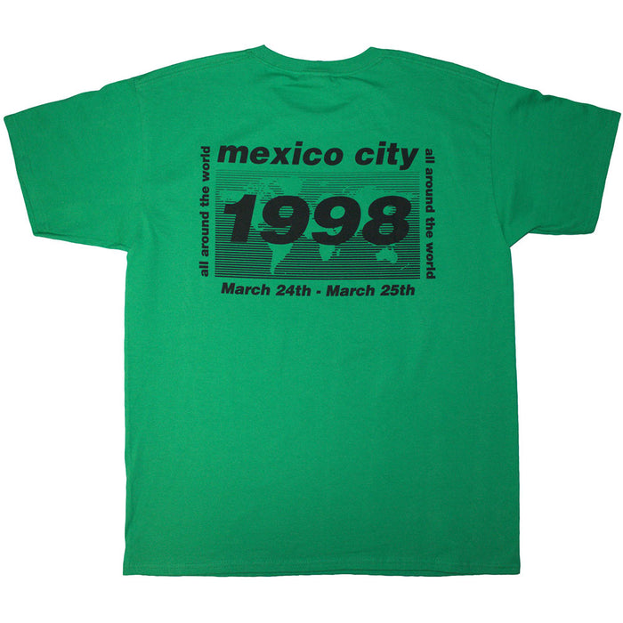 Oasis 1998 World Tour Mexico City Green Large T-Shirt