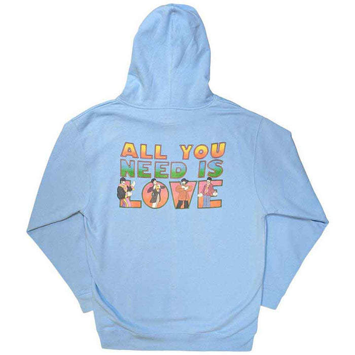 The Beatles All You Need Is Love Light Blue XX-Large Hoodie