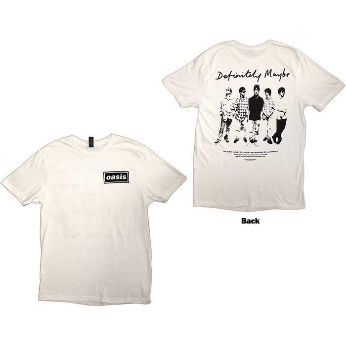 Oasis Definitely Maybe Promo White Medium T-Shirt