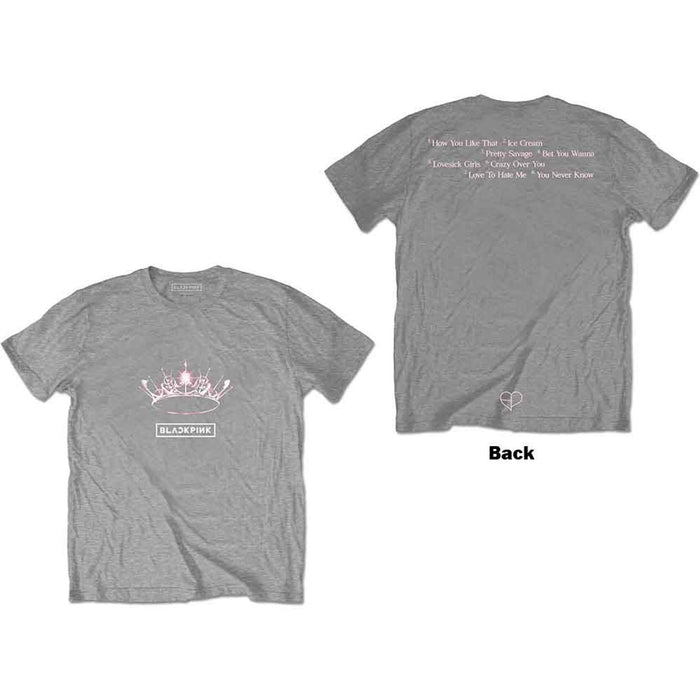 BLACKPINK The Album Crown Grey X-Large T-Shirt