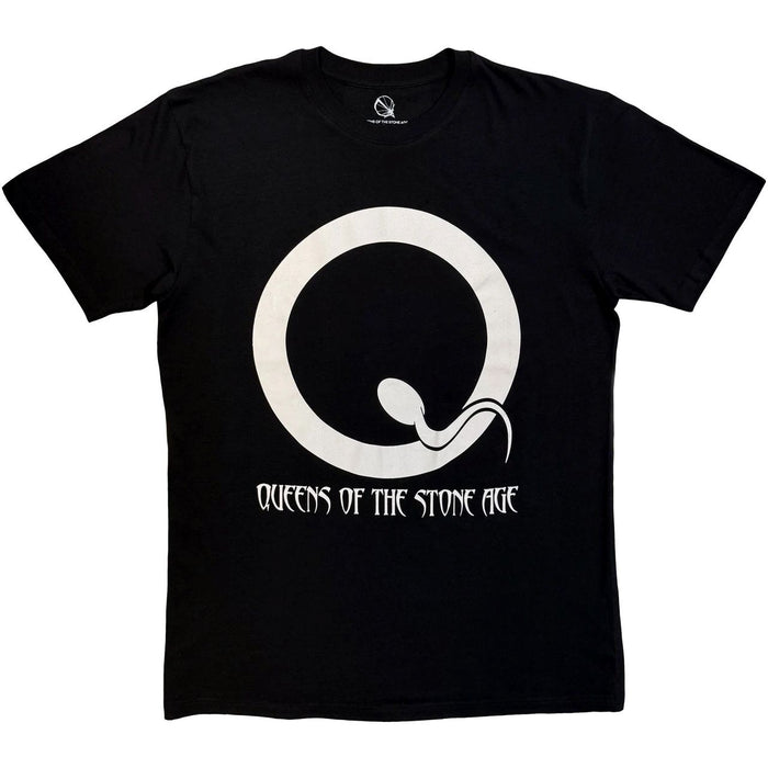 Queens Of The Stone Age Sperm Logo Black Medium T-Shirt