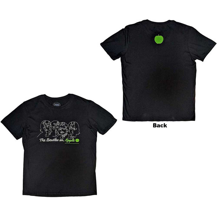The Beatles On Apple Black Small T-Shirt