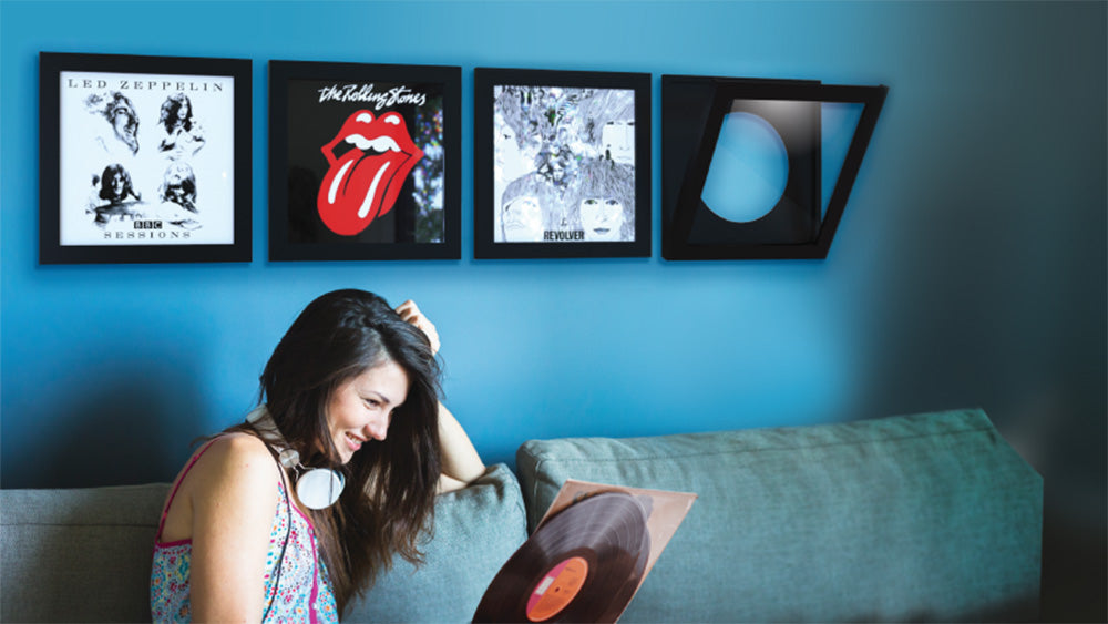 Vinyl Wall Frame Show and Listen Flip Frame BLACK (Single)