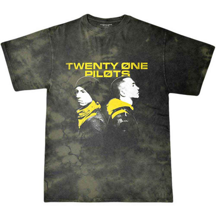 Twenty One Pilots Back To Back Wash Green Medium T-Shirt