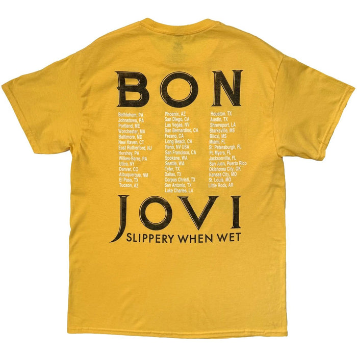 Bon Jovi Road Sign 87 Yellow Small T-Shirt