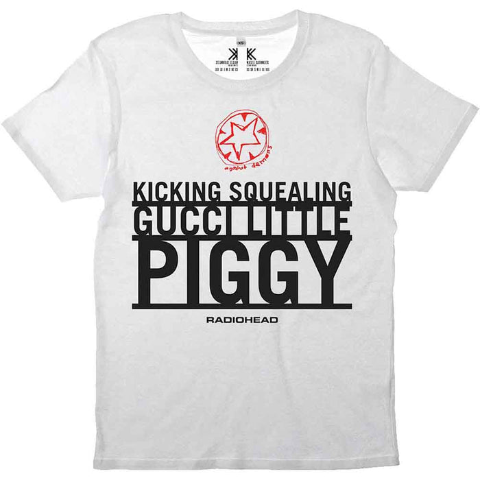 Radiohead Gucci Little Piggy White Large T-Shirt
