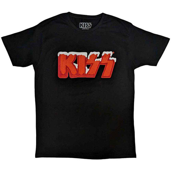 KISS Holiday Logo Black Medium T-Shirt