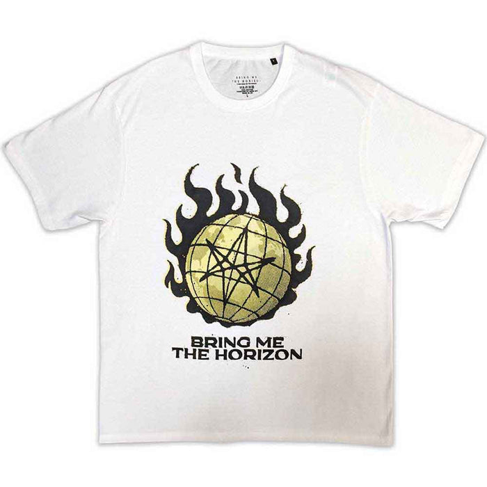 Bring Me The Horizon Globe White Medium T-Shirt