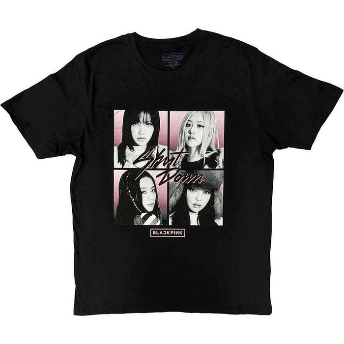 BLACKPINK Shut Down Photo Grid Black Medium T-Shirt