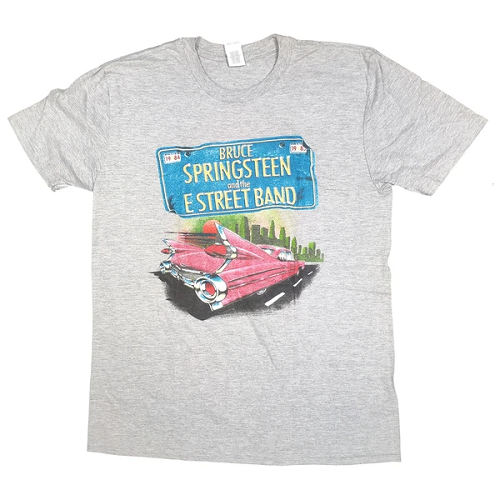 Bruce Springsteen Pink Cadillac Heather Grey XX-Large T-Shirt
