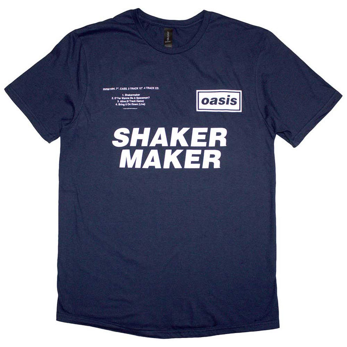 Oasis Shakermaker Track Listing Navy Blue XX-Large T-Shirt