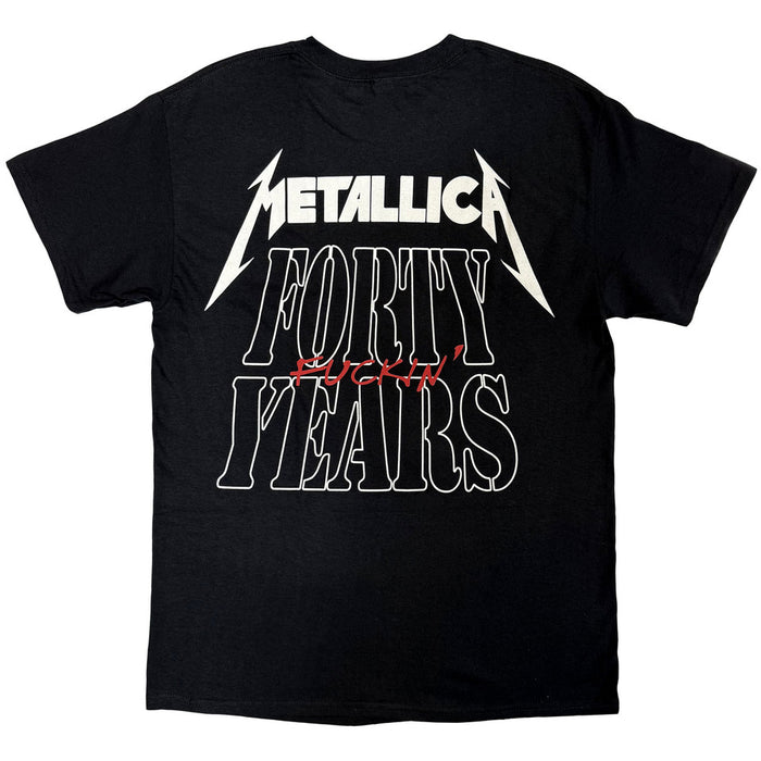 Metallica 40th Anniversary Forty Years Black X-Large T-Shirt