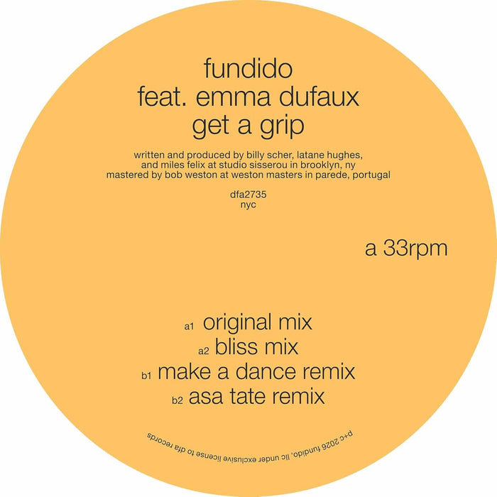 Fundido feat. Emma Dufaux Get A Grip 12"" Vinyl Single Due Out 05/06/26