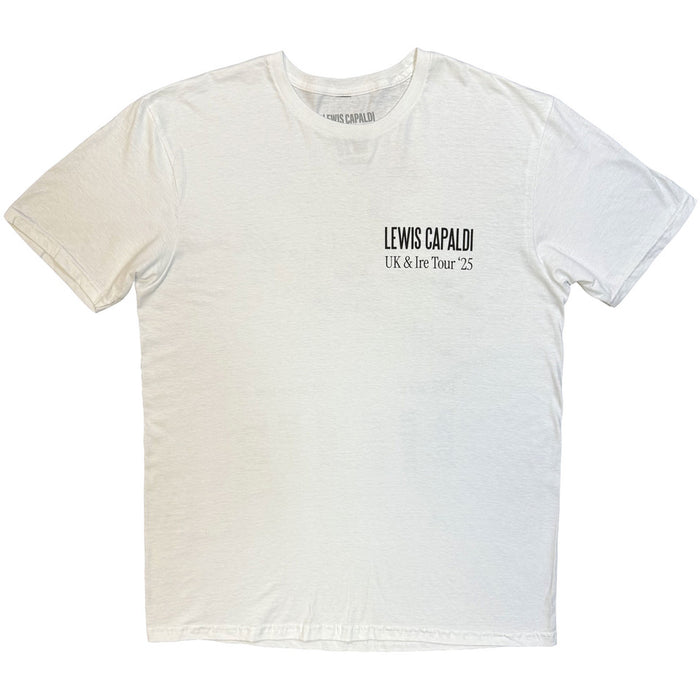 Lewis Capaldi Flowers UK Tour '25 White XX-Large T-Shirt