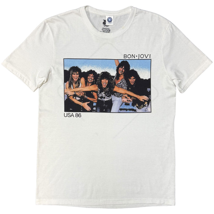 Bon Jovi USA 86 White XX-Large T-Shirt