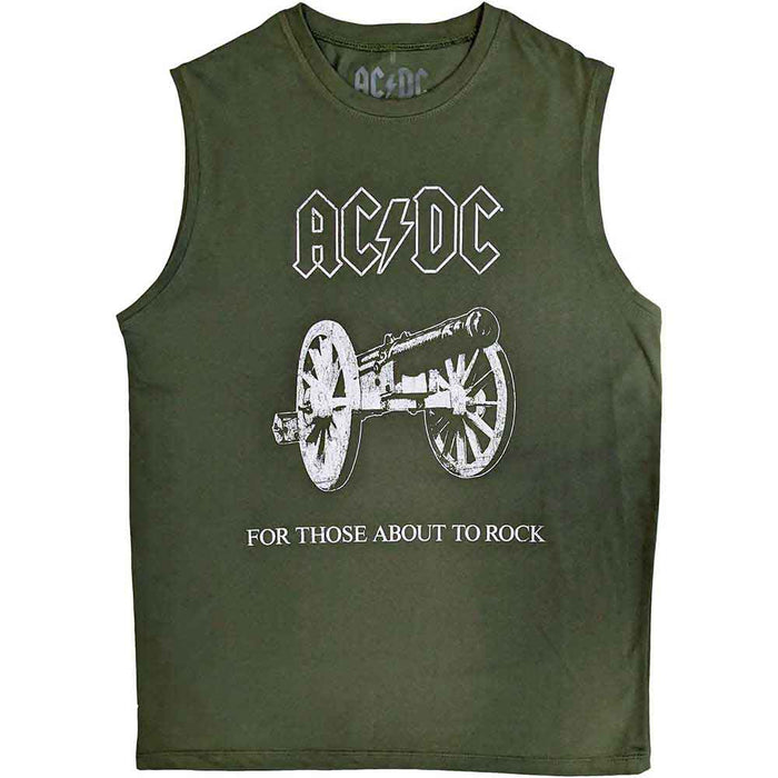 AC/DC About To Rock Green Medium Tank T-Shirt