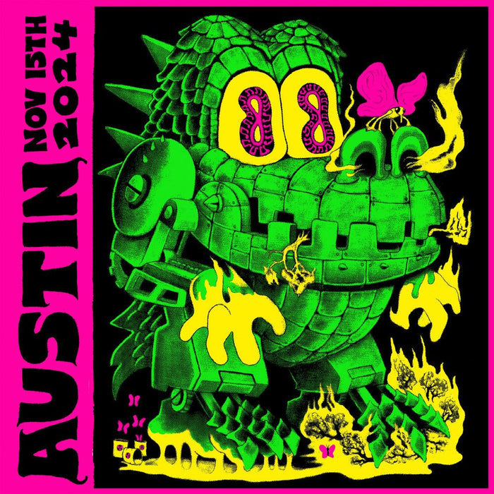 King Gizzard and the Lizard Wizard Live in Austin Vinyl LP Pink, Green, Yellow & Orange Colour 2025