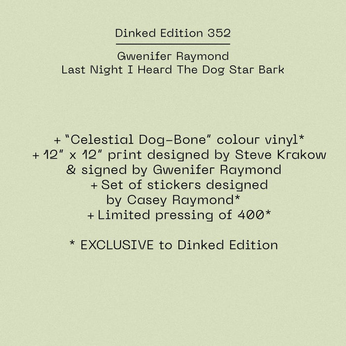 Gwenifer Raymond Last Night I Heard The Dog Star Bark Vinyl LP 2025 Ltd Dinked Edition #352