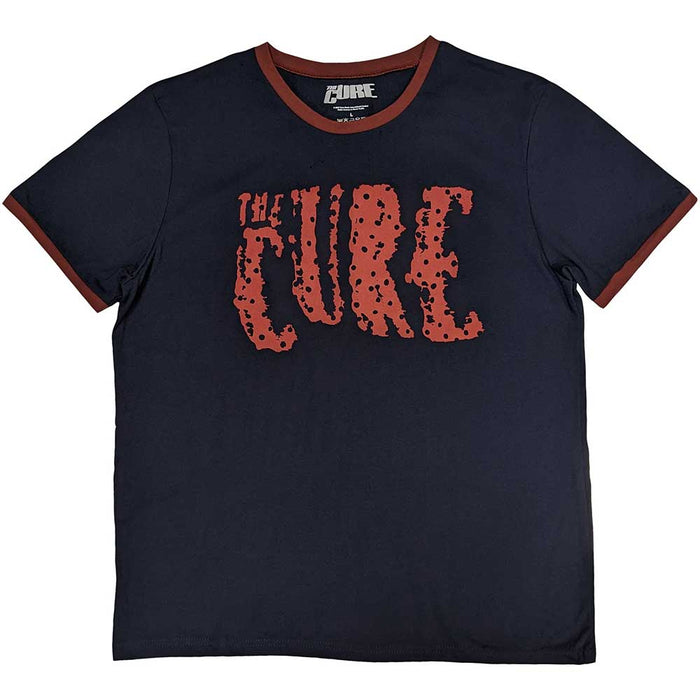 The Cure Logo Ringer Navy Blue XX-Large T-Shirt