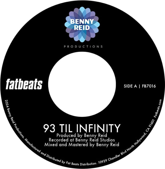 Benny Reid 93 'Til Infinity b/w Day One 7" Vinyl Single 2025