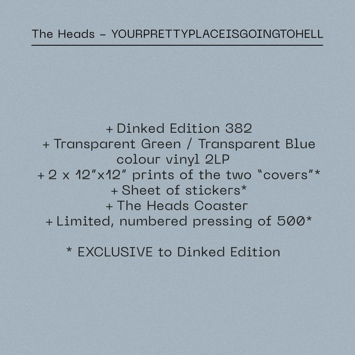 The Heads yourprettyplaceisgoingtohell Vinyl LP 2025 Ltd Dinked Edition #382