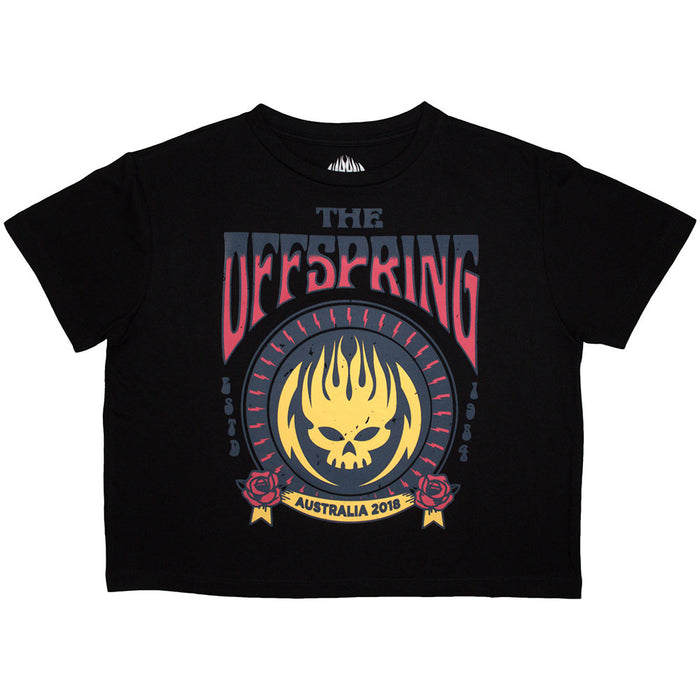 The Offspring Australia 2018 Black Cropped Ladies Medium T-Shirt
