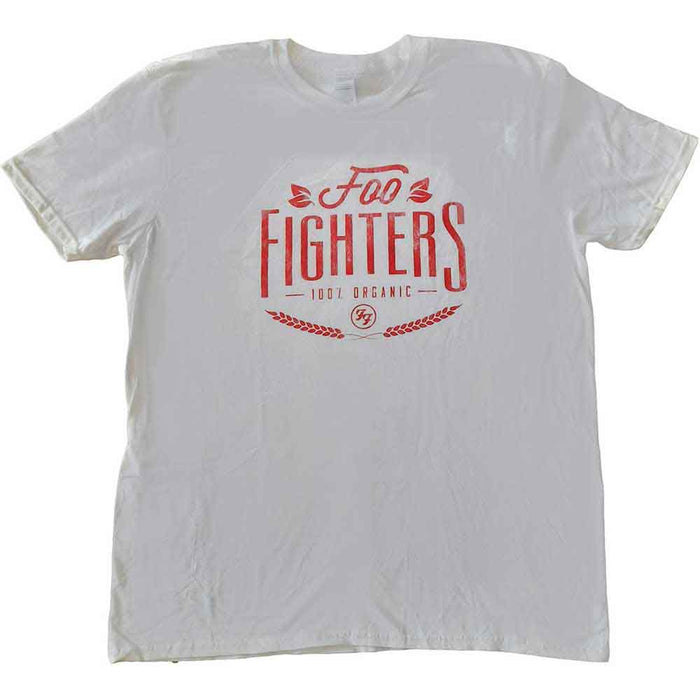 Foo Fighters 100% Organic Version 2 White Large T-Shirt