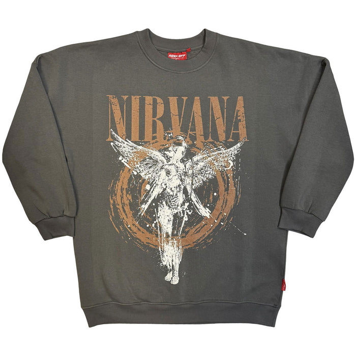 Nirvana In Utero Angel Grey Small Sweatshirt