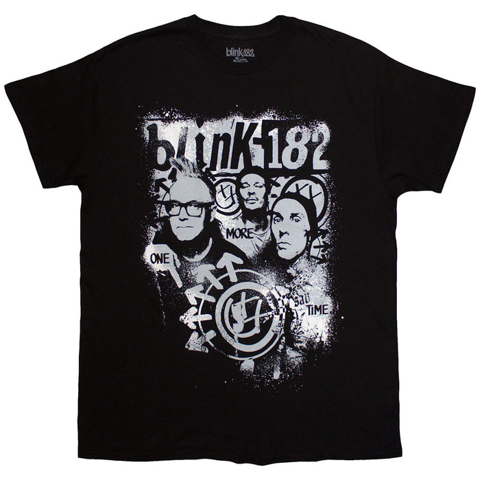 Blink-182 One More Time Spray Paint Black Large T-Shirt