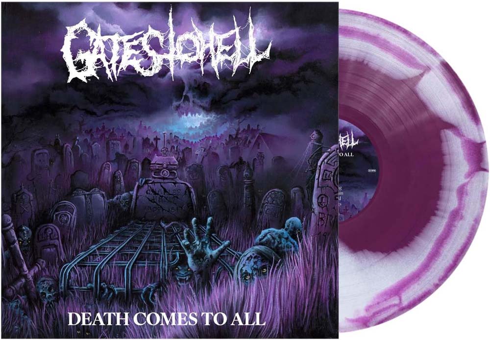 Gates To Hell Death Comes To All Vinyl LP Purple & White Swirl Colour 2025