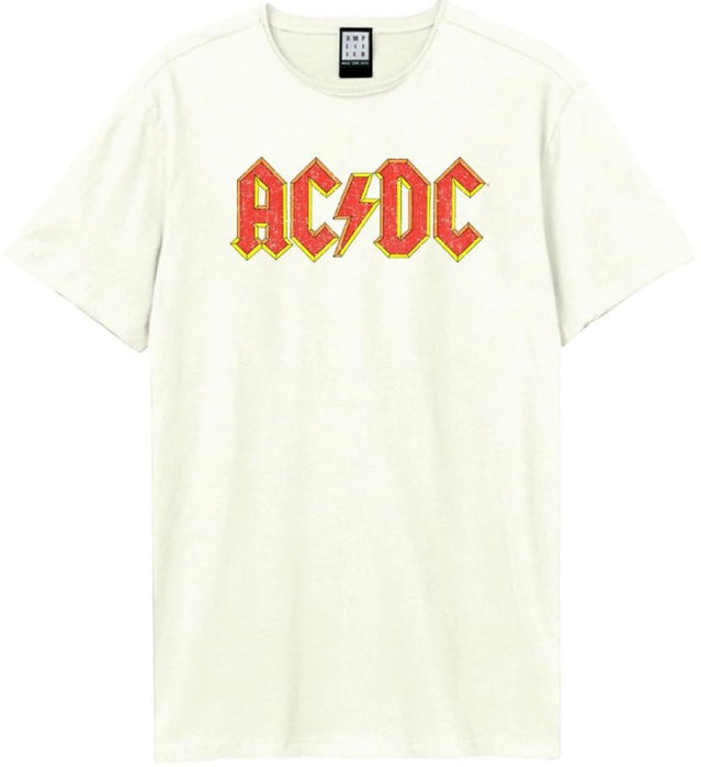 AC/DC Logo White Medium T-Shirt