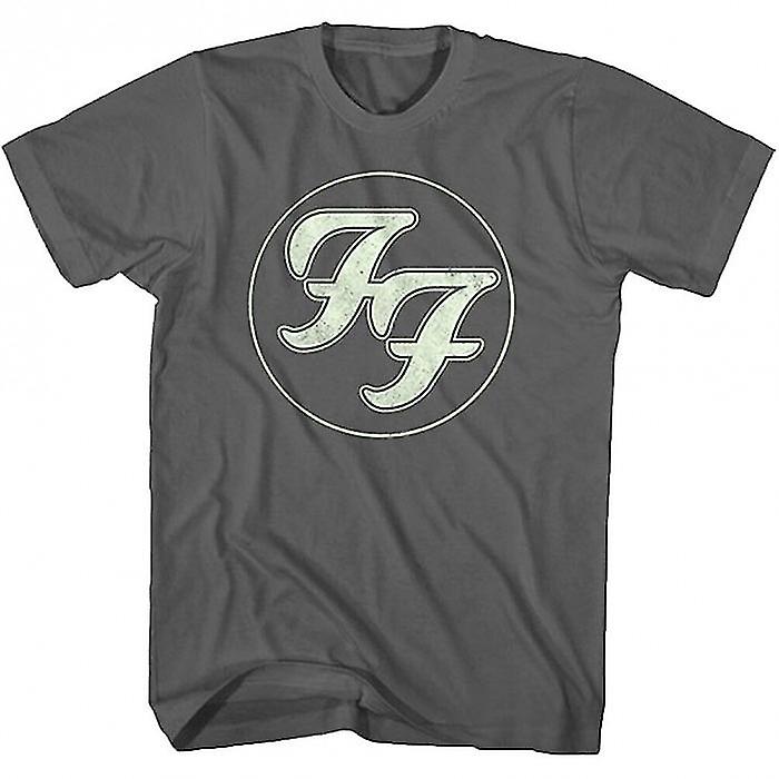 Foo Fighters Gold FF Logo Charcoal Grey X-Large T-Shirt