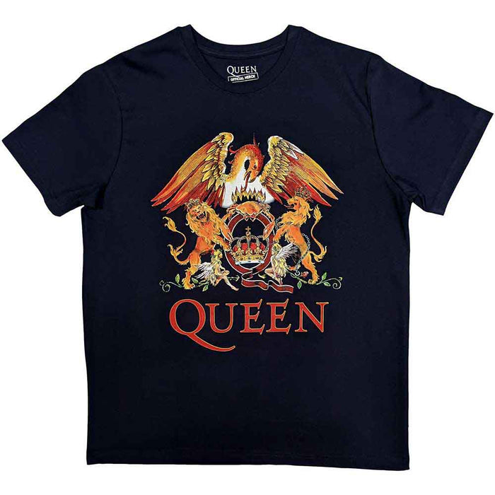Queen Classic Crest Navy Blue Medium T-Shirt