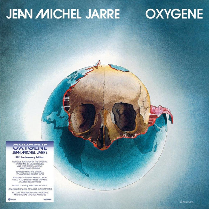Jean-Michel Jarre Oxygene (50th Anniversary Remastered Edition) Vinyl LP Transparent Turquoise Colour Due Out 20/11/26